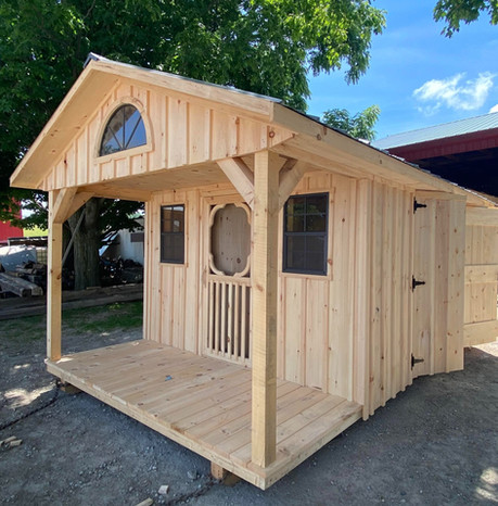 Panoramic View Cedar Barrel Saunas